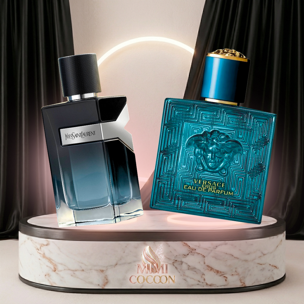 6 (3) Pack Be Aqua : Versace Eros + Yves Saint Laurent Y edp – Image 1